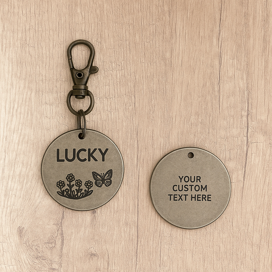 Butterfly Pet ID Tags Personalized Cat tag & dog tag
