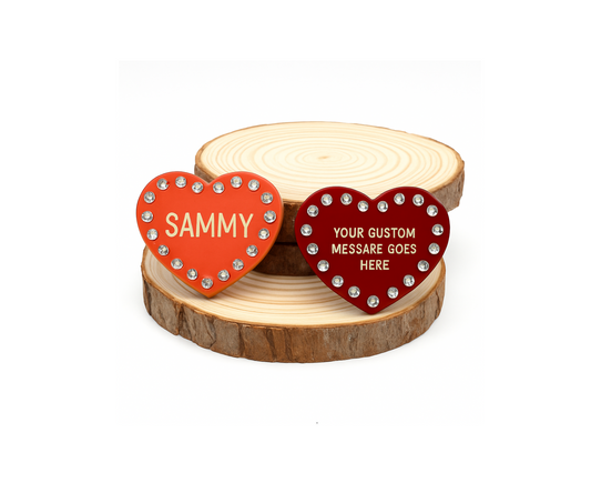 Pet ID Tag Personalized Engraved Dog Tag Heart Shaped