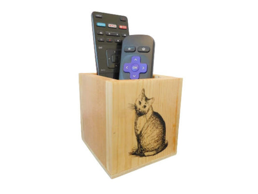Cat Themed Wooden box Great For Holding Pet Treats