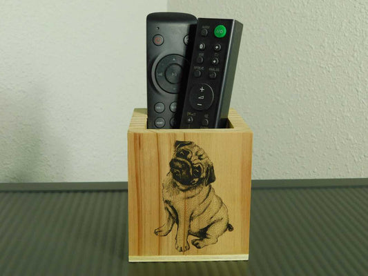 Pug Themed Wooden box Great For Holding Pet Treats