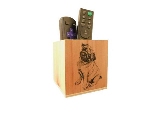 Pug Themed Wooden box Great For Holding Pet Treats